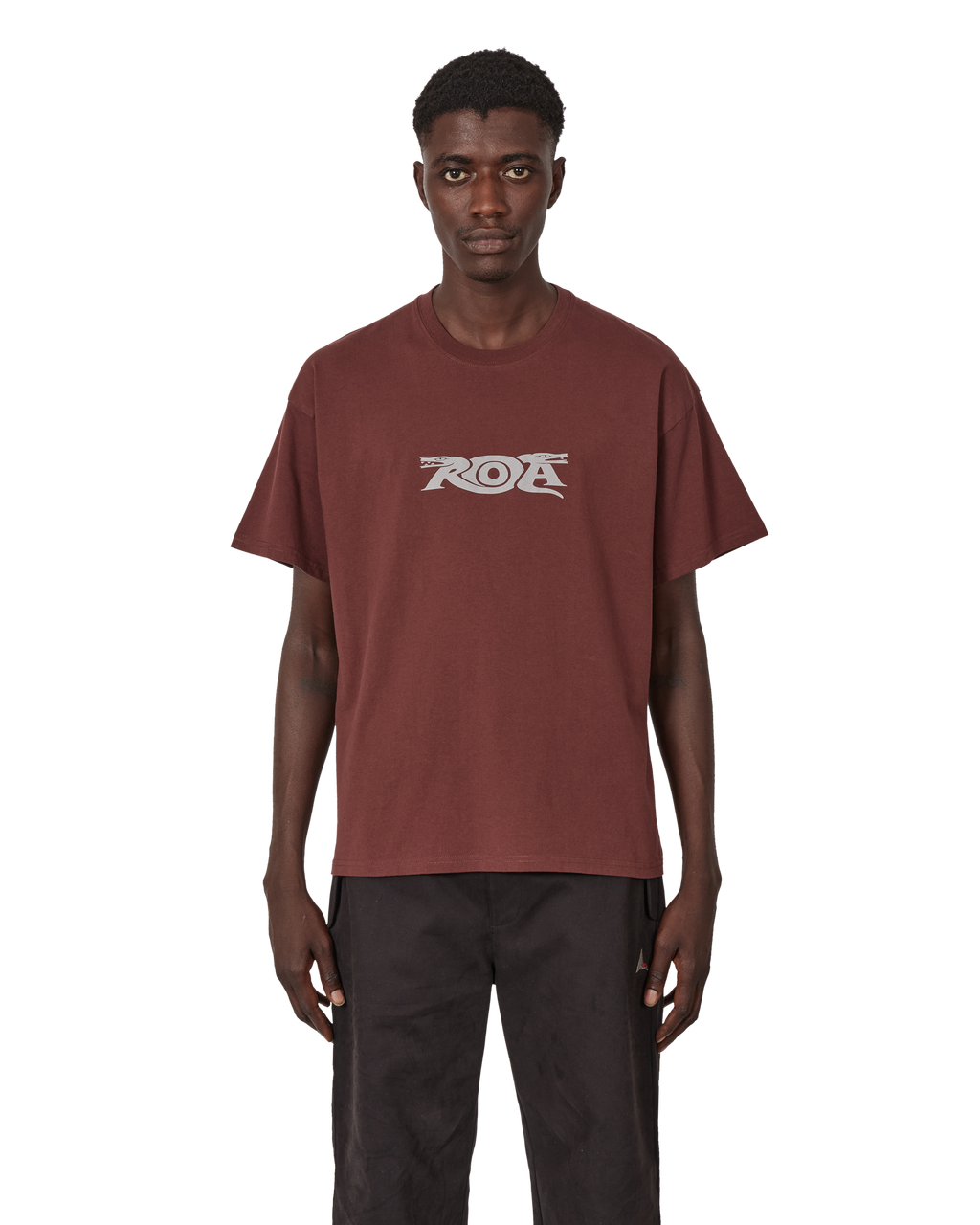 ROA Two Snakes Reflective T-Shirt J347351-S-Red front