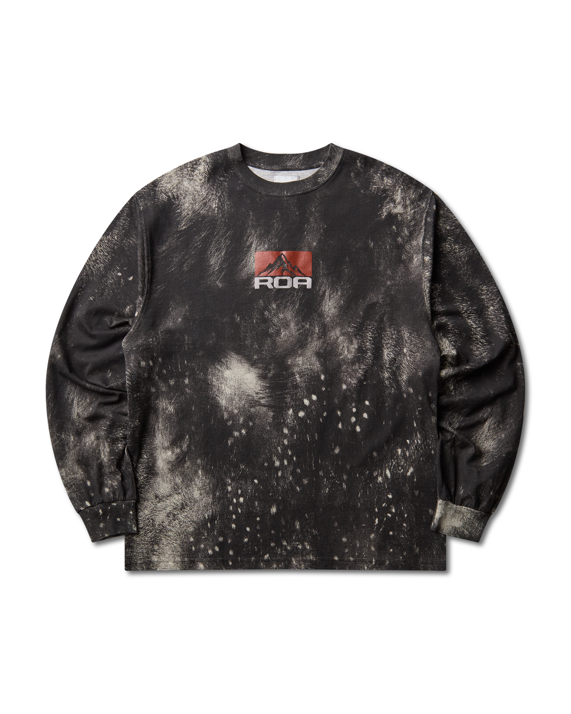 ROA Fuzzy Print Long Sleeve J347356-S-Brown 9