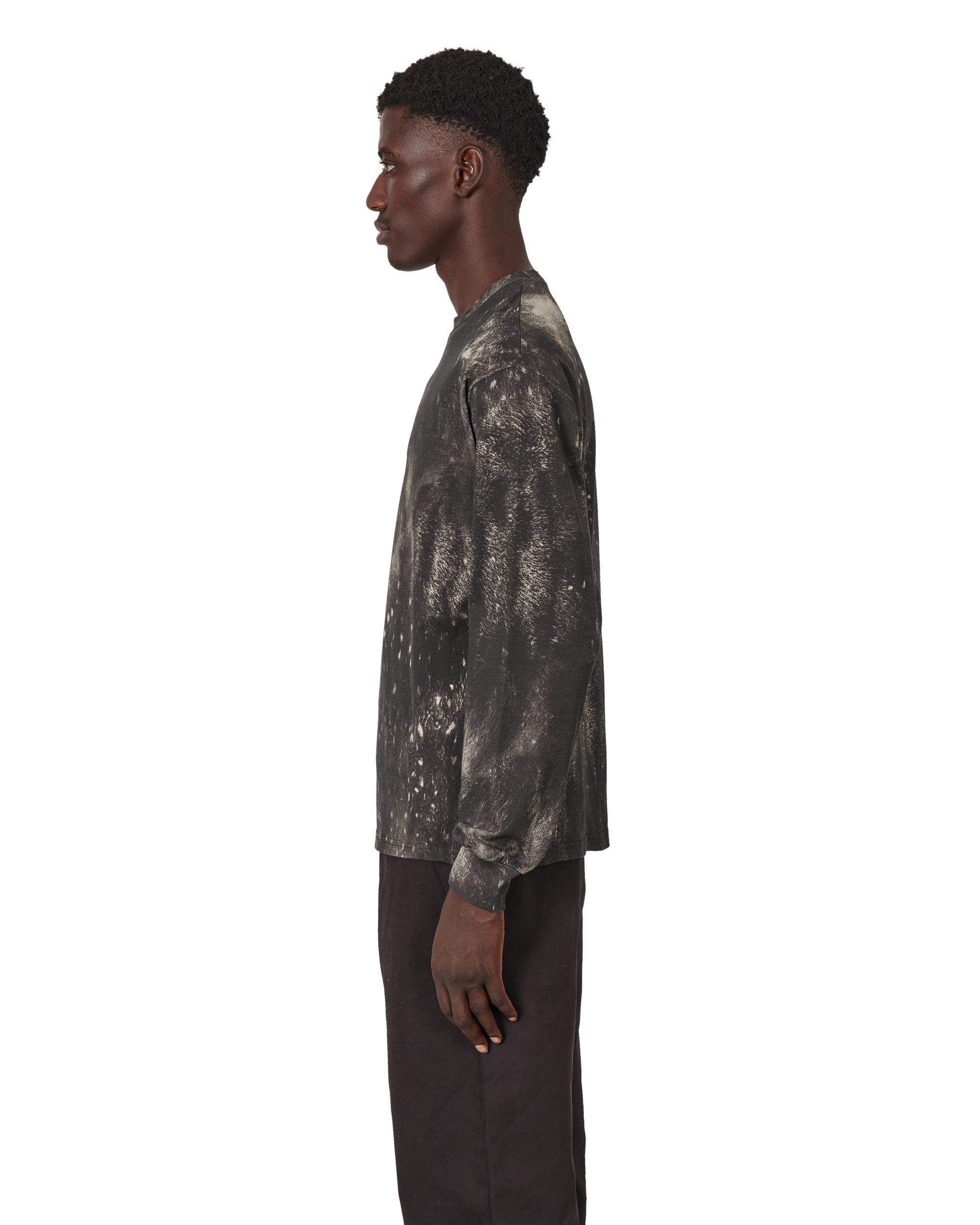 ROA Fuzzy Print Long Sleeve J347356-S-Brown 2