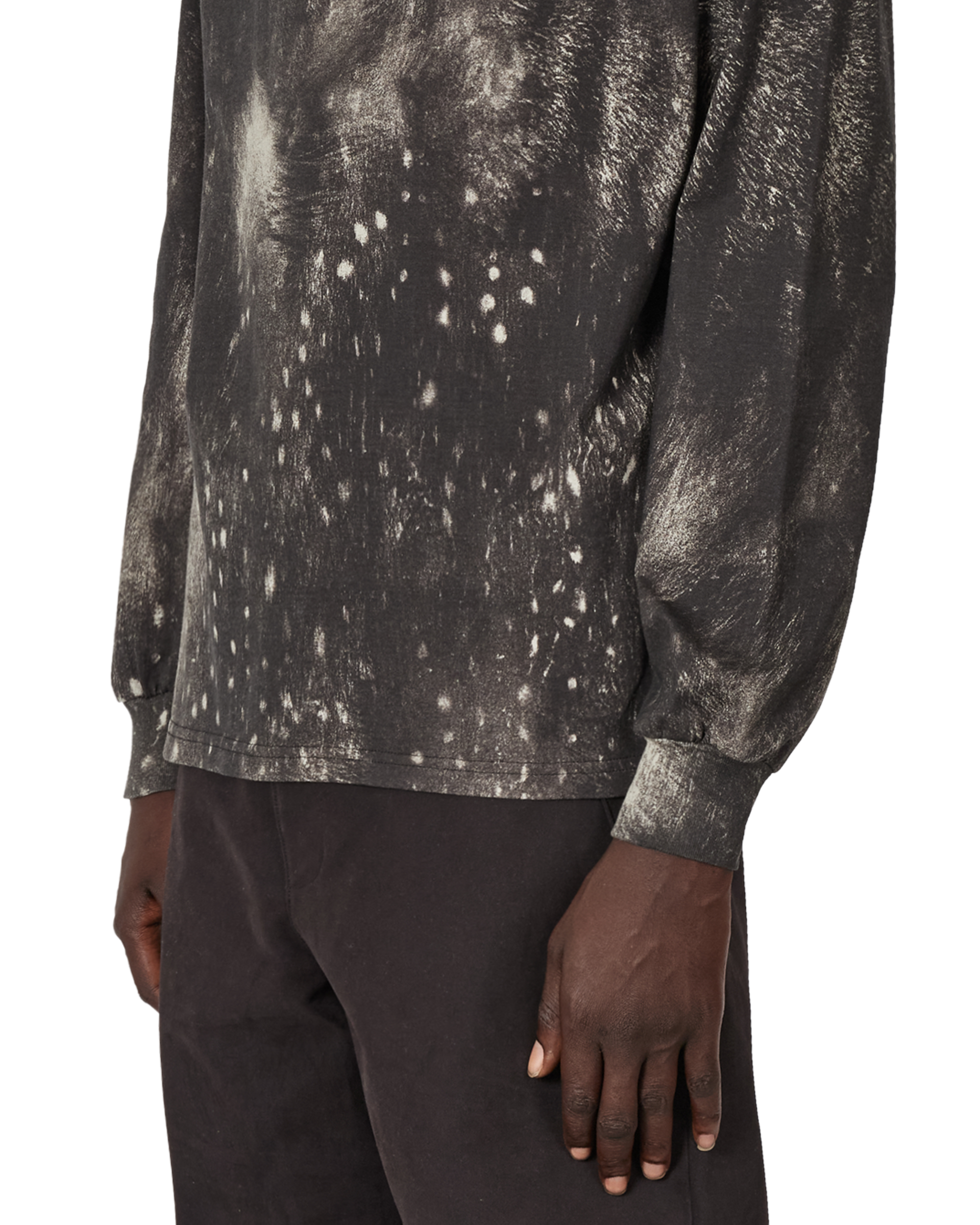 ROA Fuzzy Print Long Sleeve J347356-S-Brown 6