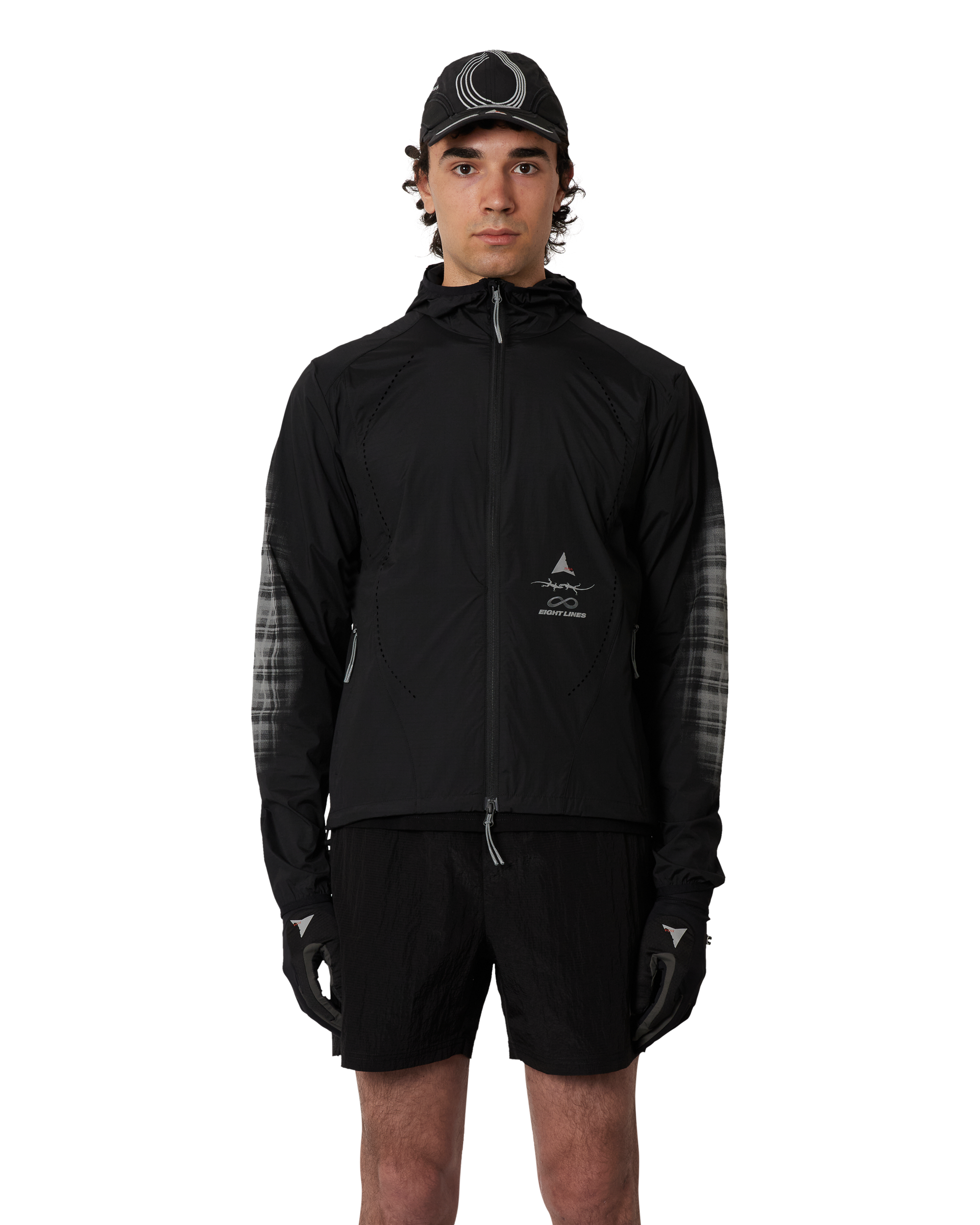 ROA ROA X Eightlines Hue Packable Wind Jacket J353084-S-Black front