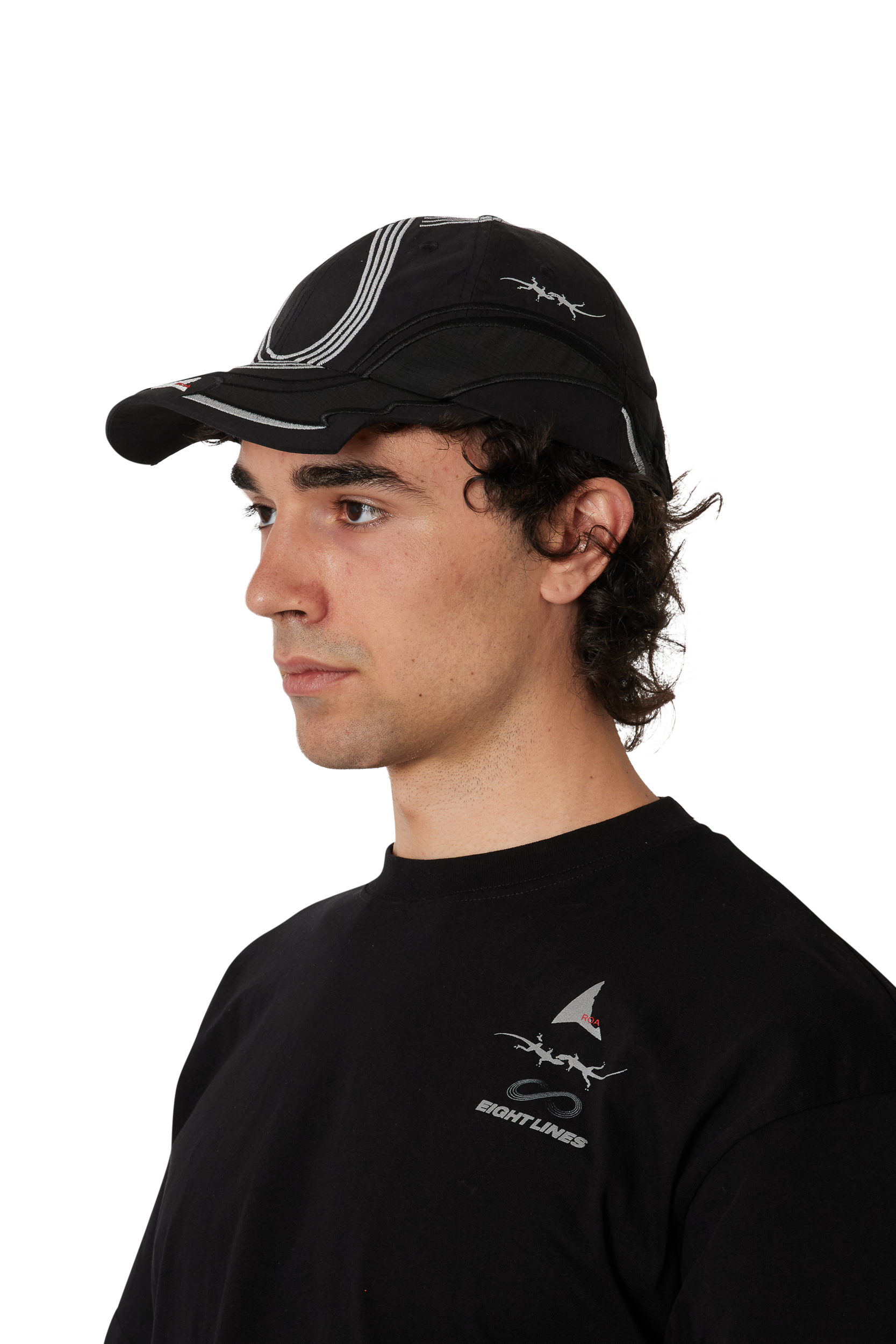 ROA ROA X Eightlines Pursuit 6 Panel Cap J353086-ONE SIZE-Black 9