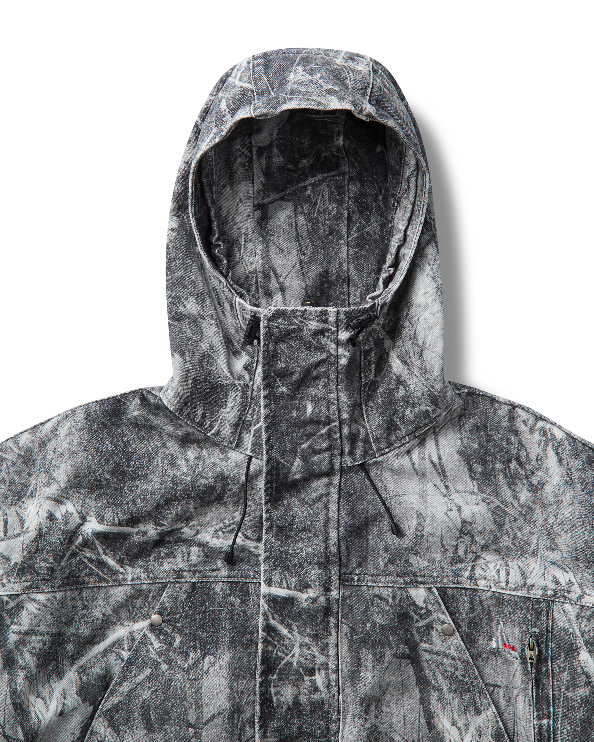 ROA ROA x Wrangler Denim Hooded Jacket J355099-S-Grey 12