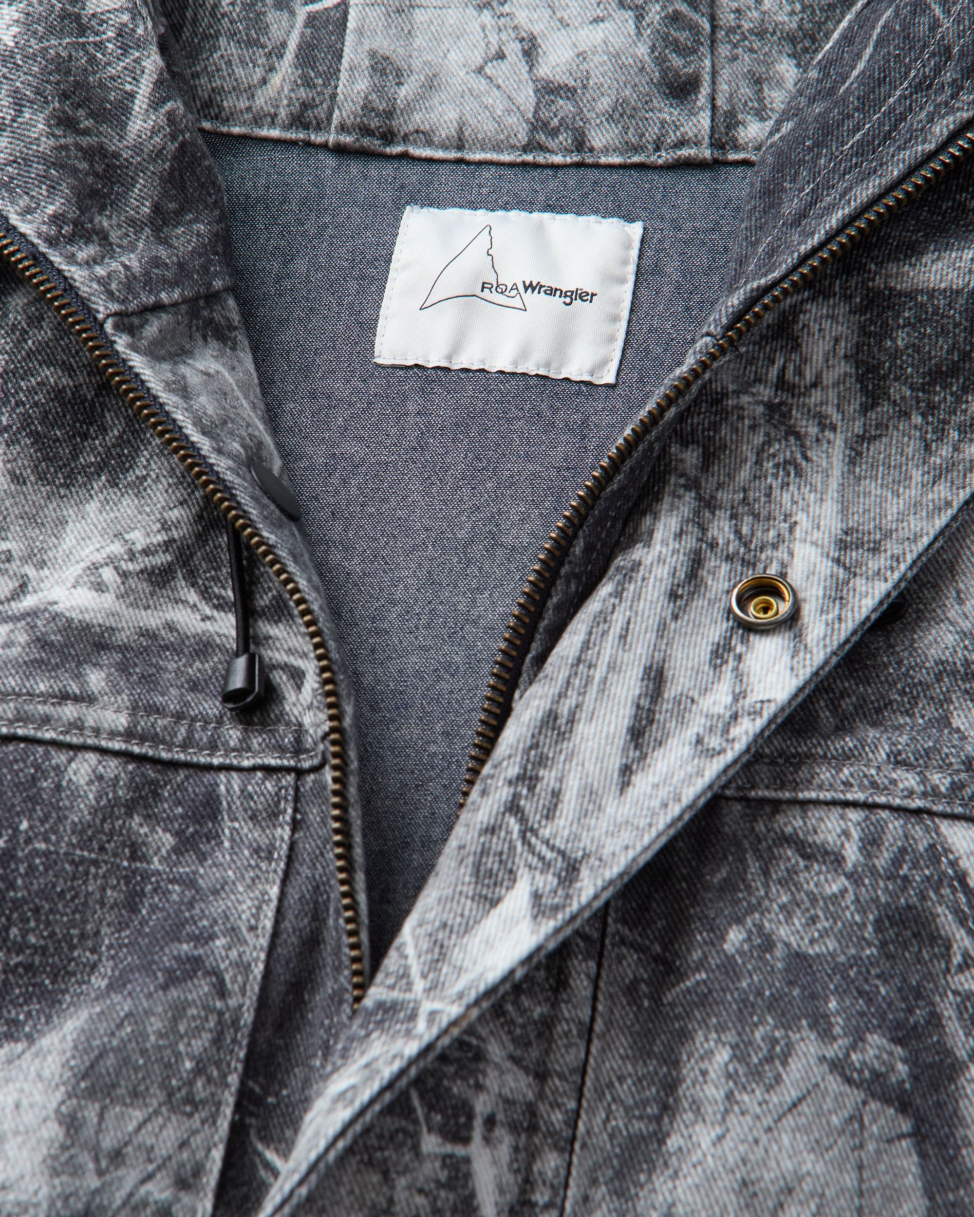 ROA ROA x Wrangler Denim Hooded Jacket J355099-S-Grey 14