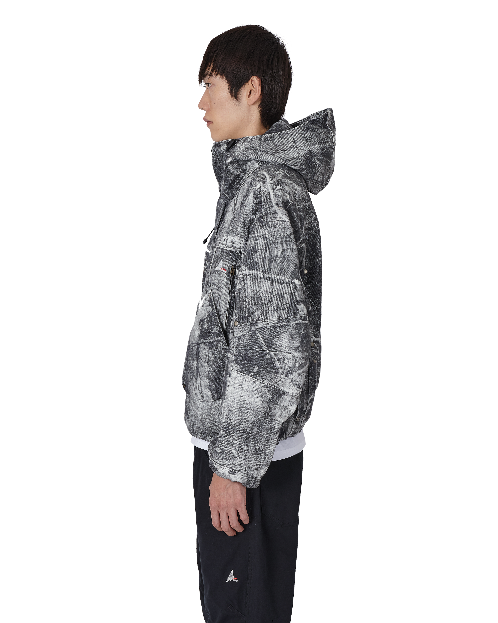 ROA ROA x Wrangler Denim Hooded Jacket J355099-S-Grey 2