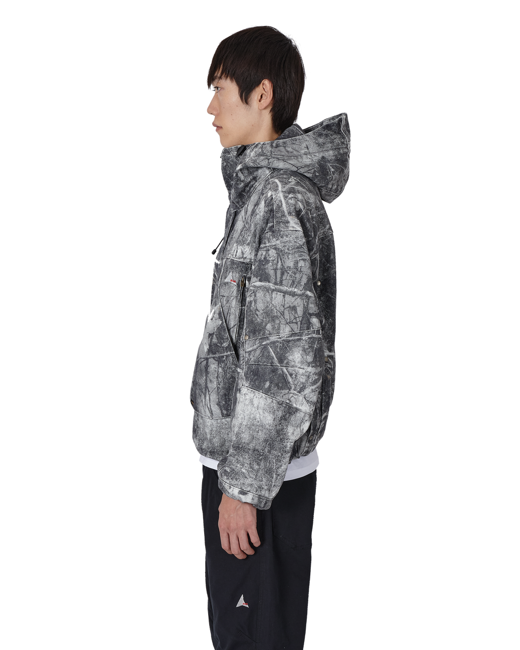 ROA ROA x Wrangler Denim Hooded Jacket J355099-S-Grey front