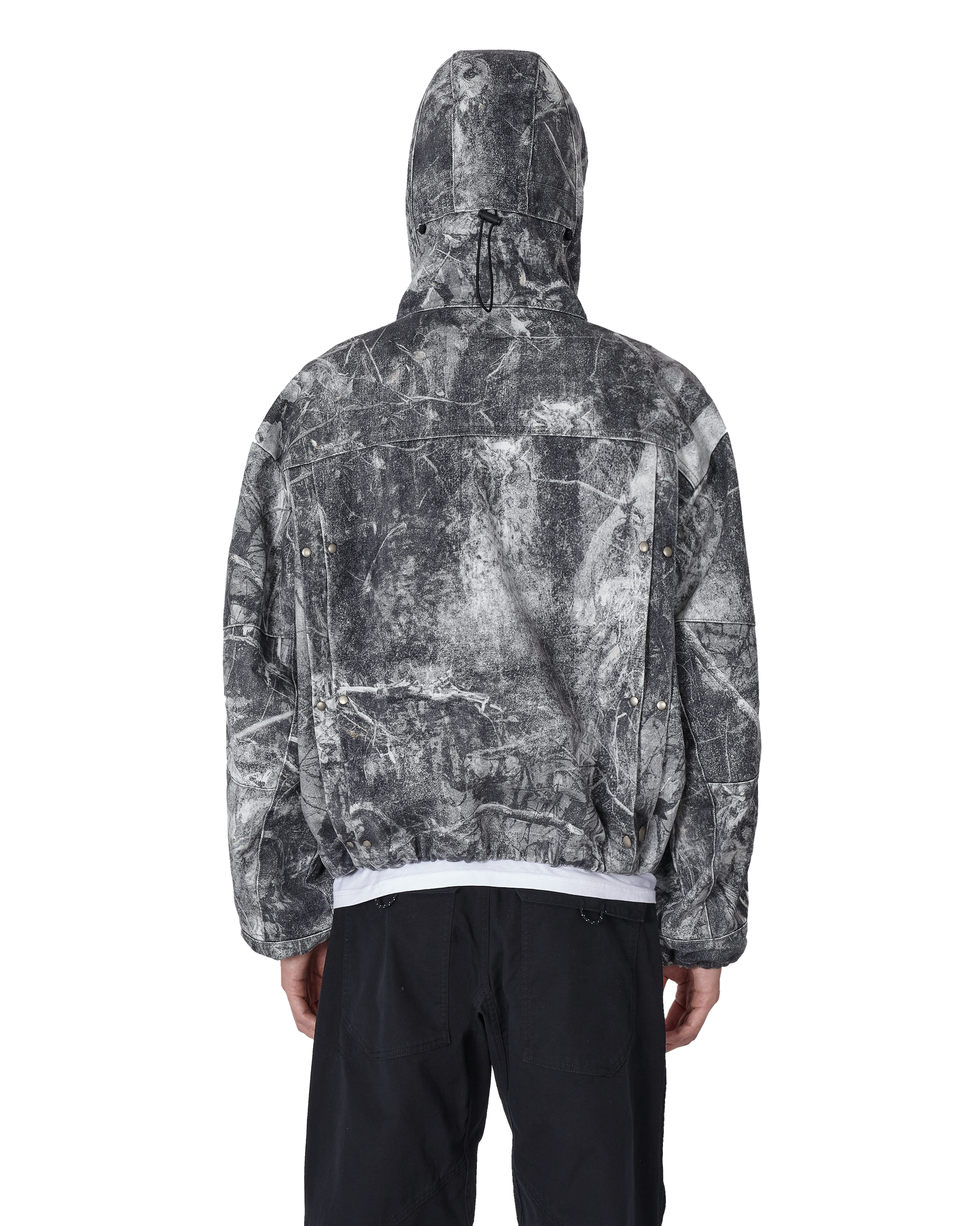 ROA ROA x Wrangler Denim Hooded Jacket J355099-S-Grey 3