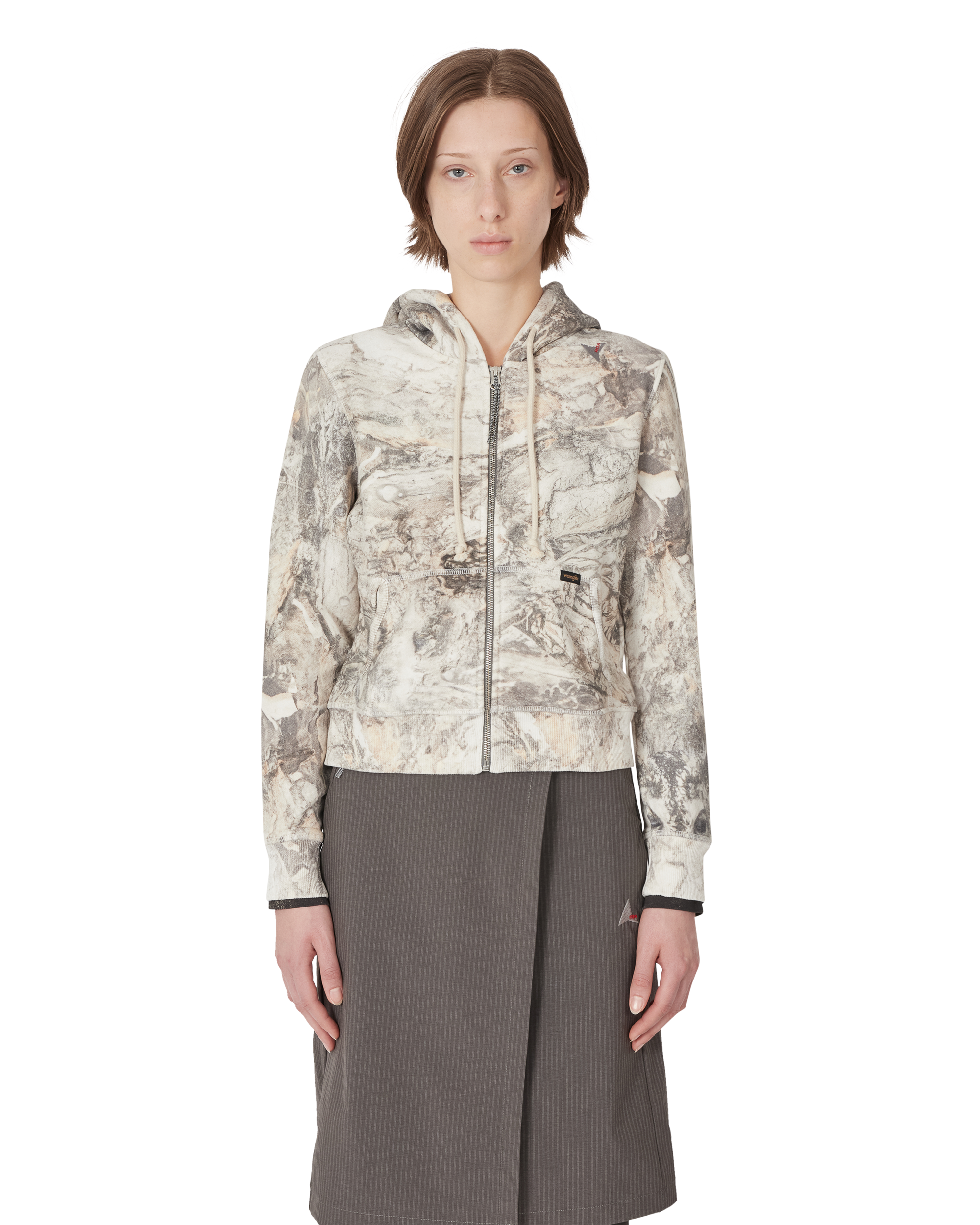 ROA ROA x Wrangler Owl All Over Baby Zip-Up J355781-XS-Grey front