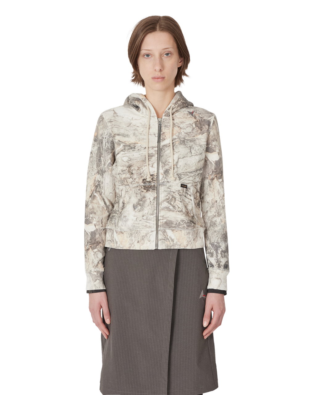 ROA ROA x Wrangler Owl All Over Baby Zip-Up J355781-XS-Grey front
