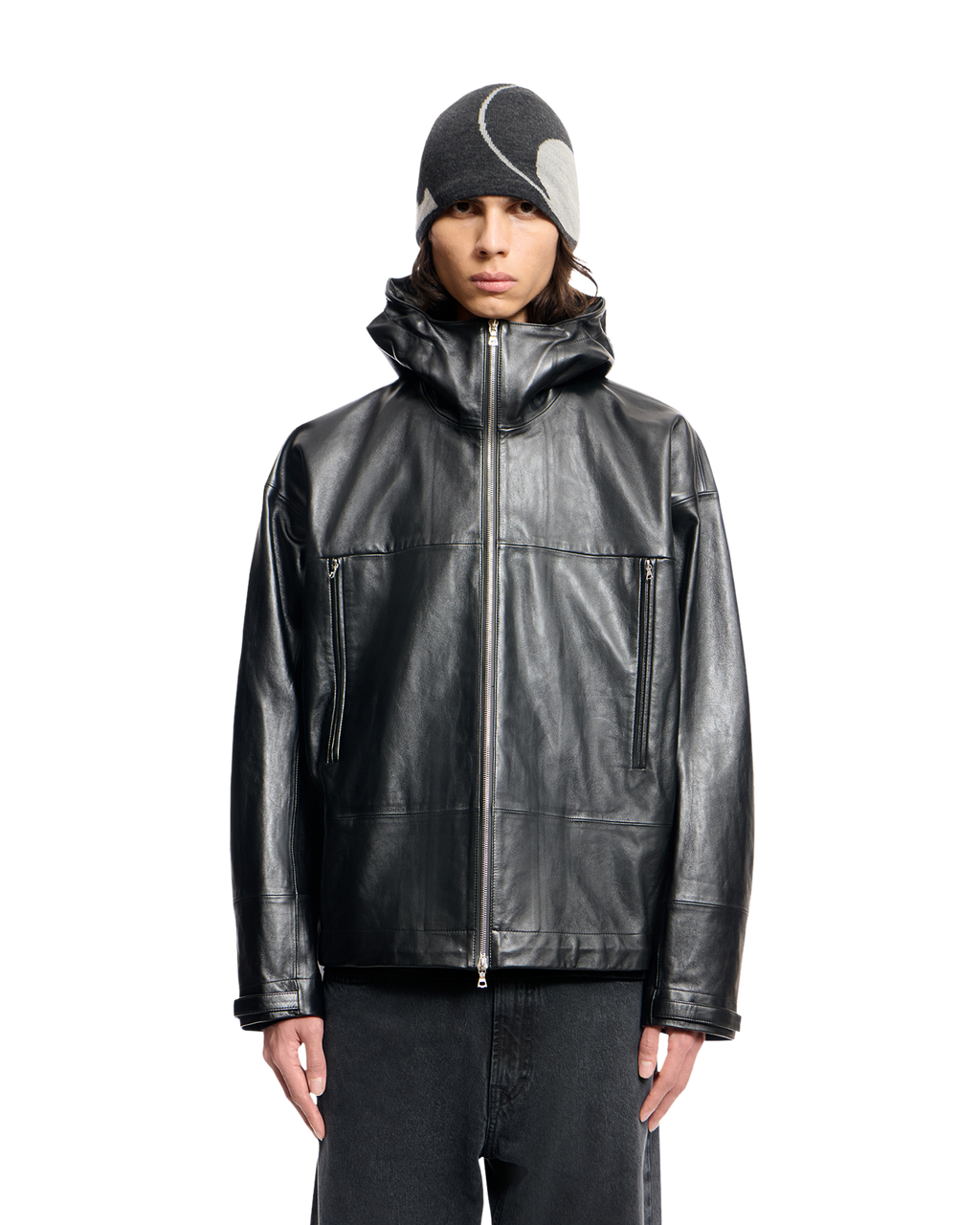 ROA Leather Shell Jacket J335570-L-Black front